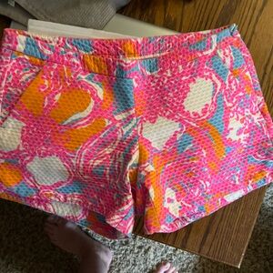 ❤️ Lilly Pulitzer Adie Shorts in Shorley Blue Feeling Tanked sz 00